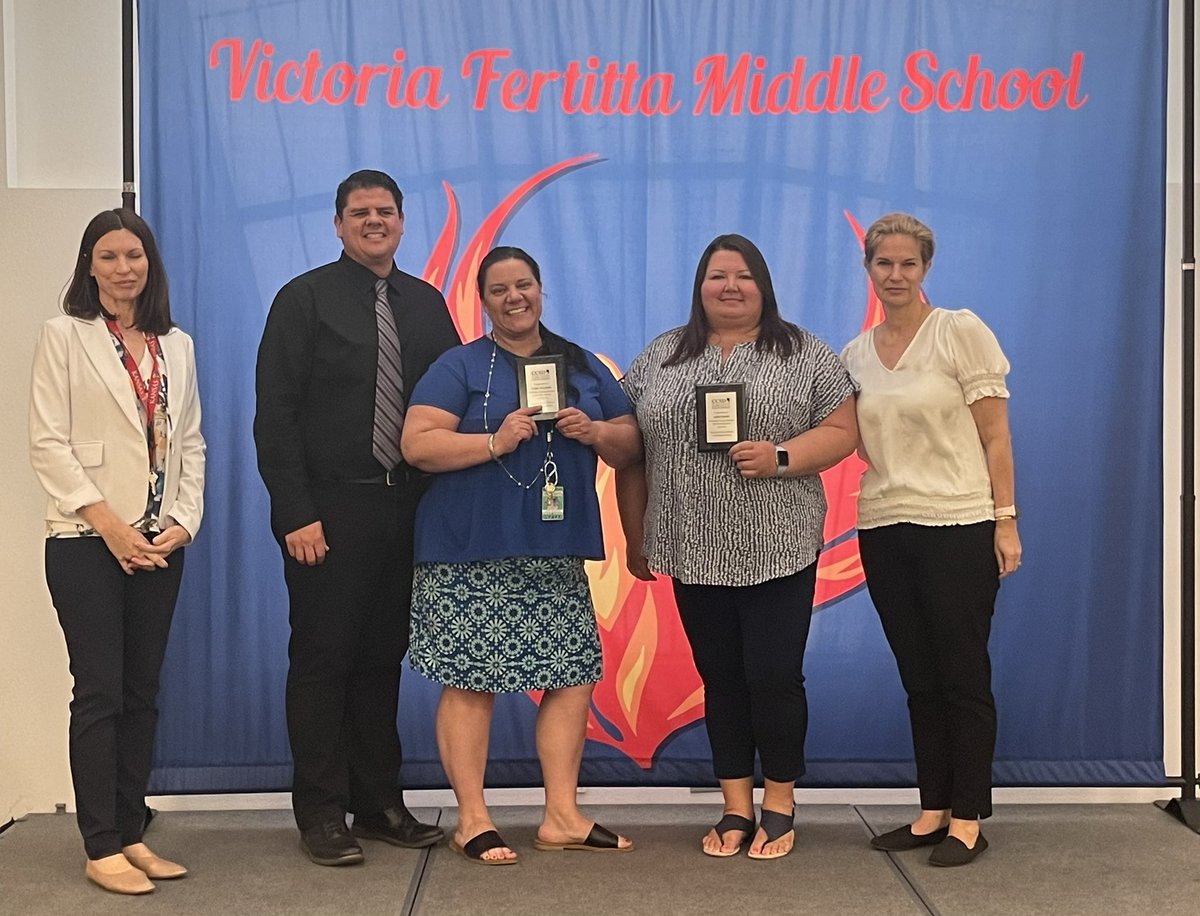 CCSD_PLE's tweet photo. Celebrating our amazing PLE instructors from Fertitta Middle School! Thank you for making such a positive impact on @ClarkCountySch students. @ccsd_lpld https://t.co/NM3ZzkPkd9