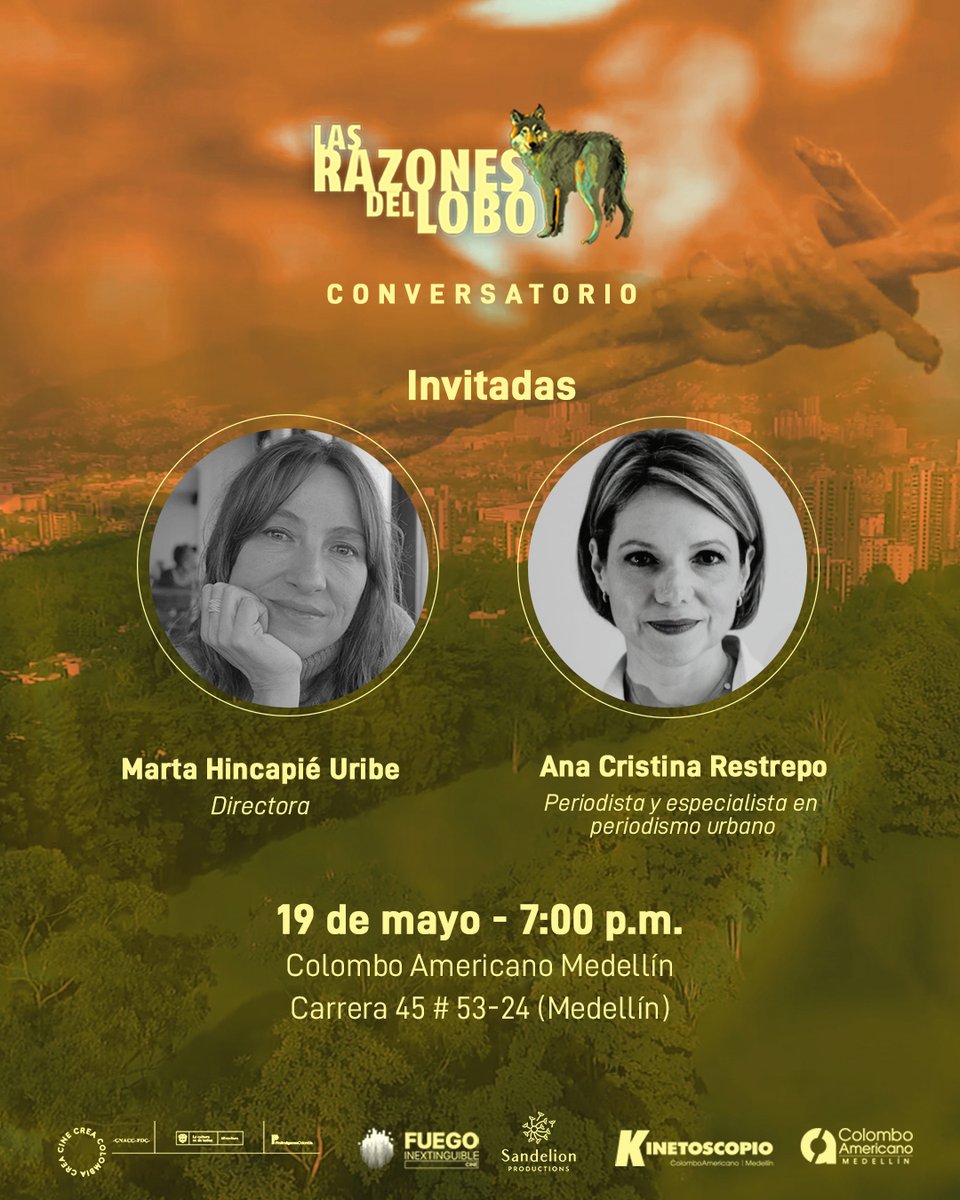 RazonesLobo's tweet photo. La periodista @anacrisrestrepo #lasrazonesdelobo estará presente este jueves 19 de mayo a las 7 p.m. en el Colombo Americano Medellín para continuar una conversación. ¡Te esperamos! https://t.co/dPAJPaNzSU