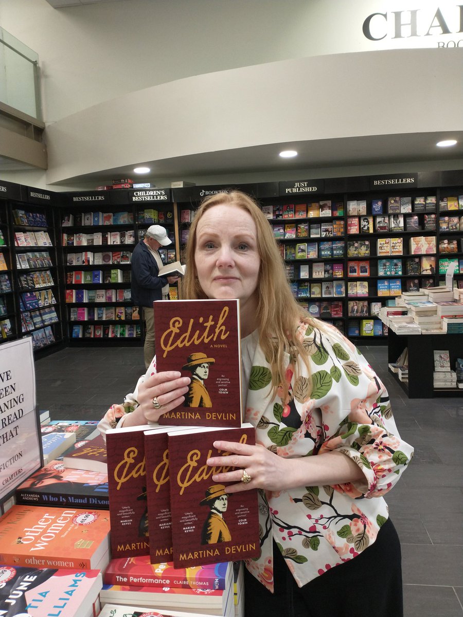 DevlinMartina's tweet photo. Here's me with #Edith in @chaptersbooks. It's like running into an old friend when I walk into a bookshop and spot her face on the book pile. #signedcopies #SomervilleandRoss #IrishRM @LilliputPress https://t.co/VhXV4u1oBo