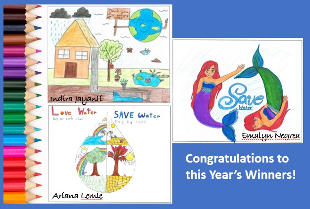 Congratulations to the winners of OMWD’s annual “Love Water, Save Water” poster contest. Indira Jayanti from <a href="/PowayUnified/">Poway Unified</a>, along with Ariana Lemle and Emalyn Negrea from @FloraVistaElementarySchool were recognized today as the top three entries in the competition.