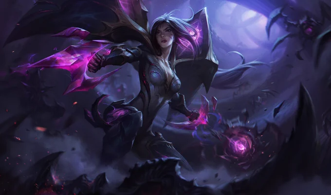 Besides the obvious corruption, there are a lot more of these void fish things in the corrupted Kai'Sa splash 