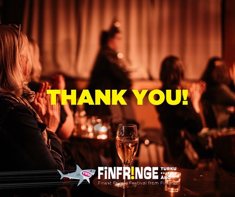 fin_fringe's tweet photo. Kiitos!
Tack!
Thank you!
➡️ 10.–13.5.2023 🤩
@TKteatteri @Linnateatteri @abosvenska
#finfringe #tapahtuma #event #evenemang #festival #kehuttu #suosittu https://t.co/m0ykwQCNlS
