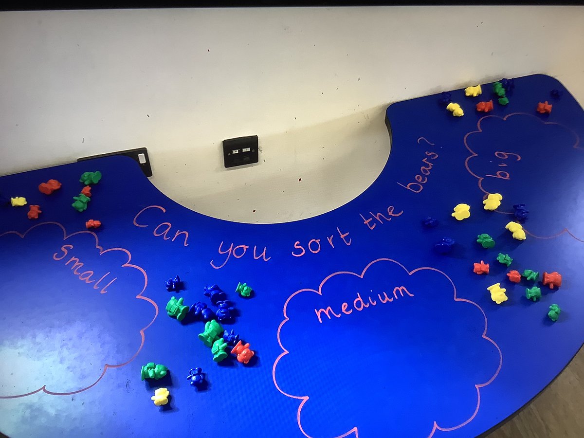 ournewbees's tweet photo. @reception have been sorting bears in to sizes from small, medium and big bears. https://t.co/XfZlPbkkFg