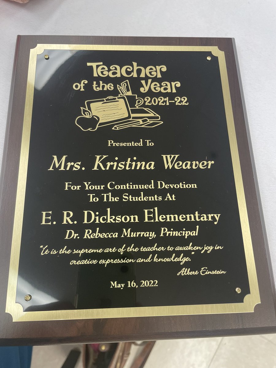 Thank you to everyone who celebrated TOY with me! I am so honored to receive this accomplishment. Much love to my <a href="/DicksonTigers/">E.R. Dickson Tigers</a> fam! <a href="/SabrinaHolifie2/">Sabrina Holifield</a> <a href="/DStephenERD/">Destiny Stephen</a> <a href="/LursenMs/">Ms. Lursen</a> <a href="/Manske_ERD/">Sarah D. Manske</a> <a href="/AlexisM21991501/">Alexis Moran</a> <a href="/APatERDickson1/">Stacey Wilcox</a>