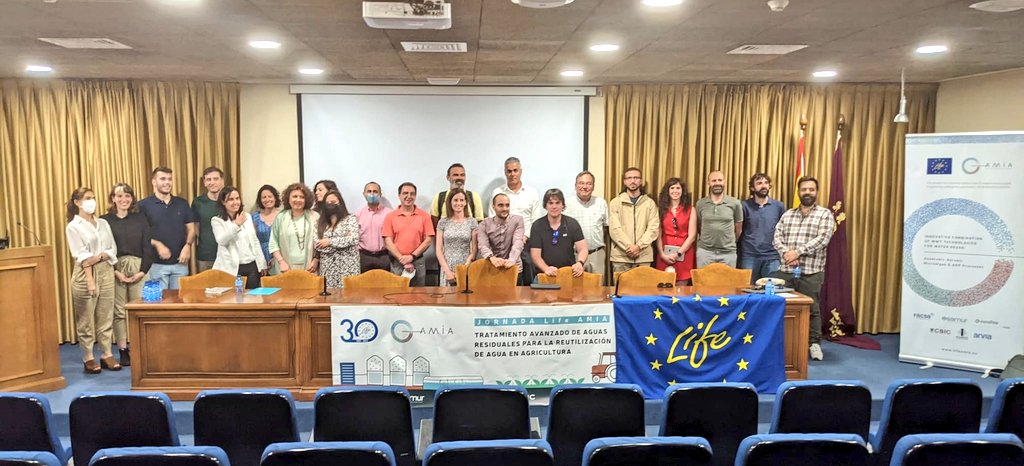 LifeAmia's tweet photo. Hasta aquí la #JornadaAMIA #LIFEis30. Agradecer vuestra asistencia y participación, especial gracias por las ponencias y toda la colaboración y esfuerzo en la organización por parte del equipo @LifeAmia #ReutilizaciónAguas https://t.co/OHEHzdfTKv