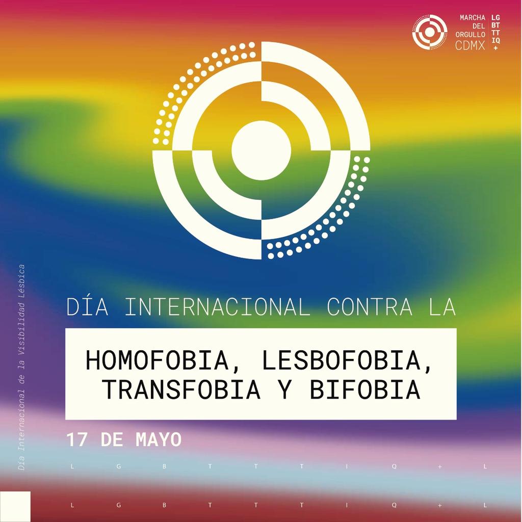 17 de mayo
Día Internacional contra la Homo, Lesbo,Bi, Transfobia 

HOY recuerda que eres amor, paz, resiliencia, alegría, pero también energía, vida, fuerza y por supuesto eres únicx. Nunca permitas que alguien te haga sentir mal por quién eres #NoEstasSolx 

 ❤️🧡💛💚💙💜🤎🖤🤍