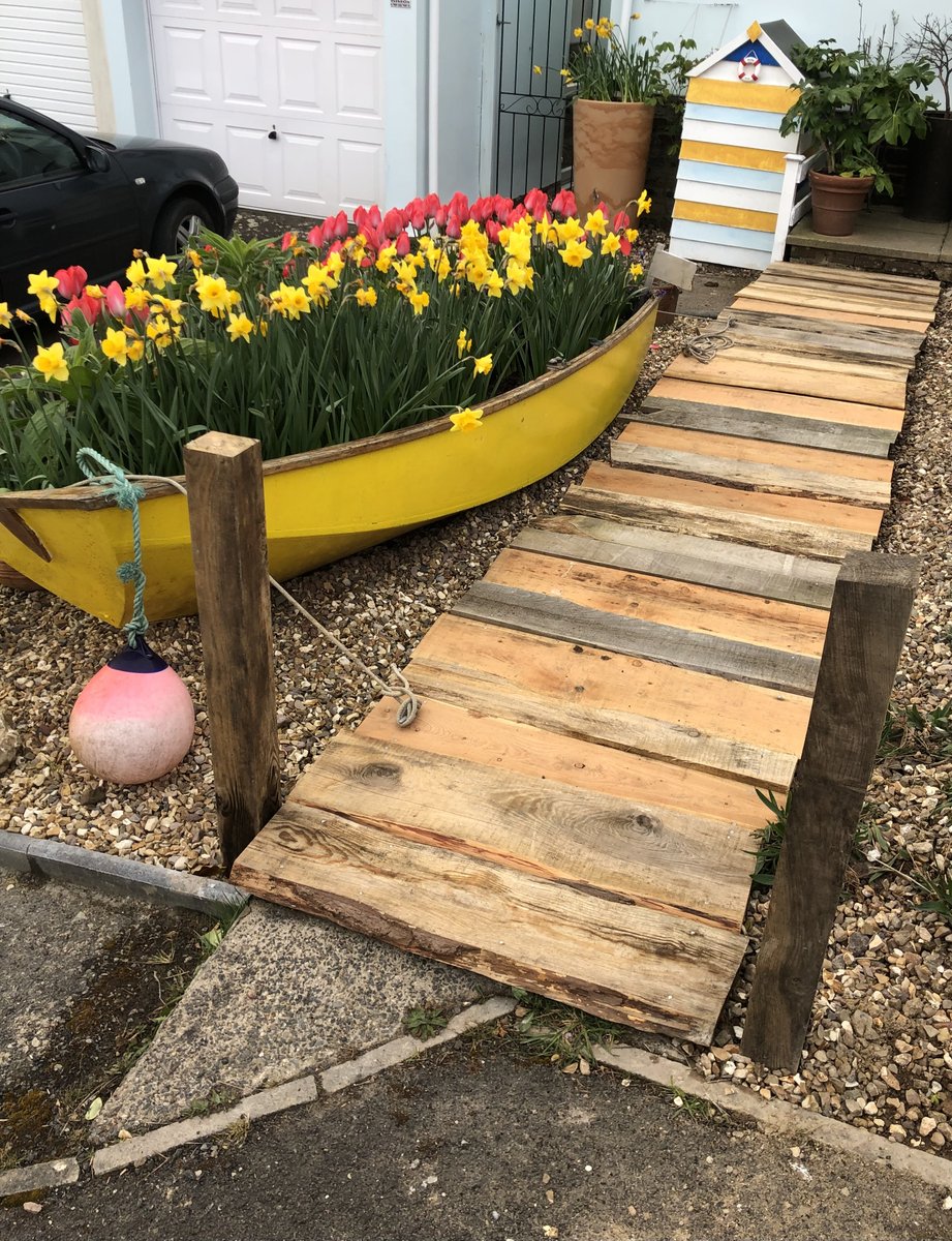 iansiBalls's tweet photo. @phoeb0 @2GreenMonkeys just DM'ed you. The boat has taken on a life of its own: I had to build a dock and lash it down. https://t.co/Qzs5SN1Gdu