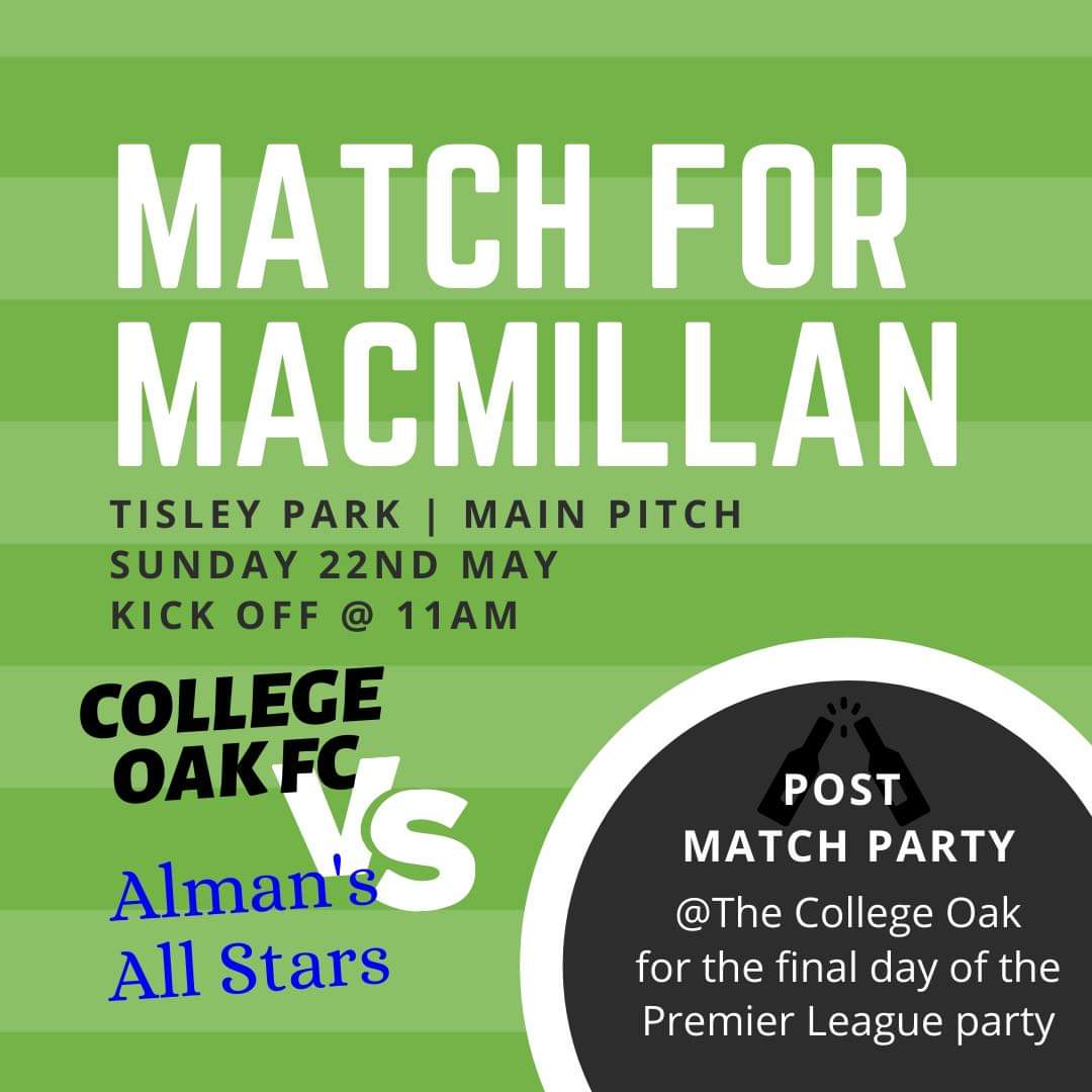 collegeoak's tweet photo. Make this Sunday a day to remember for all that have been affected by this illness.
#macmillancancersupport https://t.co/GKEZWMvlZm