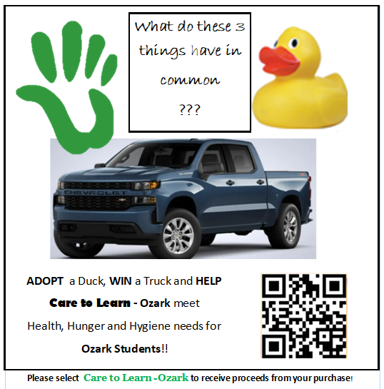 C2LOzark's tweet photo. Thanks for your continued support of Care to Learn Ozark! We couldn't meet the needs of Ozark Students without our amazing community and support of all! 
Hope your win but be sure and mark Care to Learn Ozark to benefit from your purchase!!! https://t.co/bTmCGbtZfY
