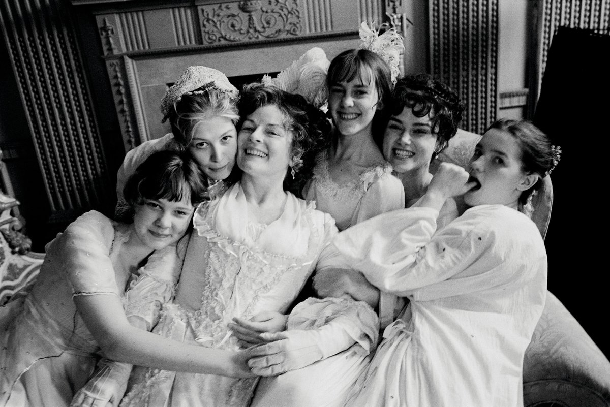 pandparchive's tweet photo. the cast of pride &amp; prejudice (2005) behind the scenes photographed by greg williams https://t.co/m97eKahsL8
