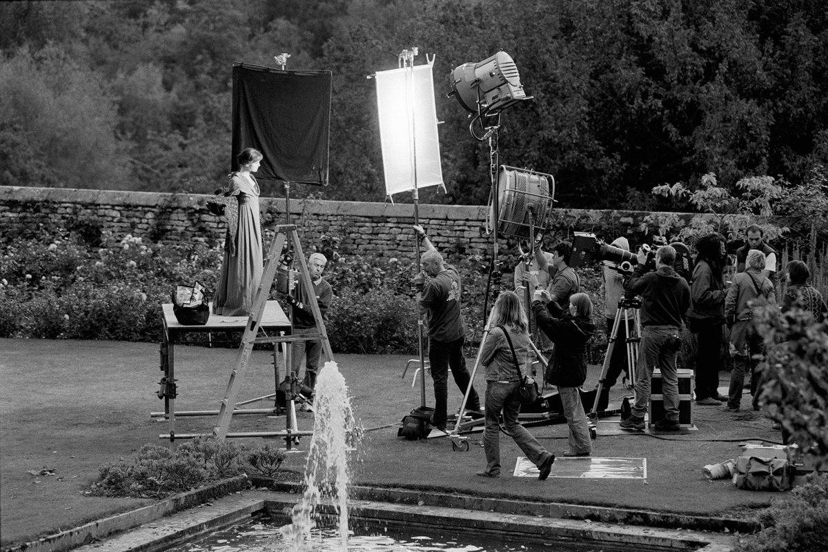 pandparchive's tweet photo. the cast of pride &amp; prejudice (2005) behind the scenes photographed by greg williams https://t.co/m97eKahsL8