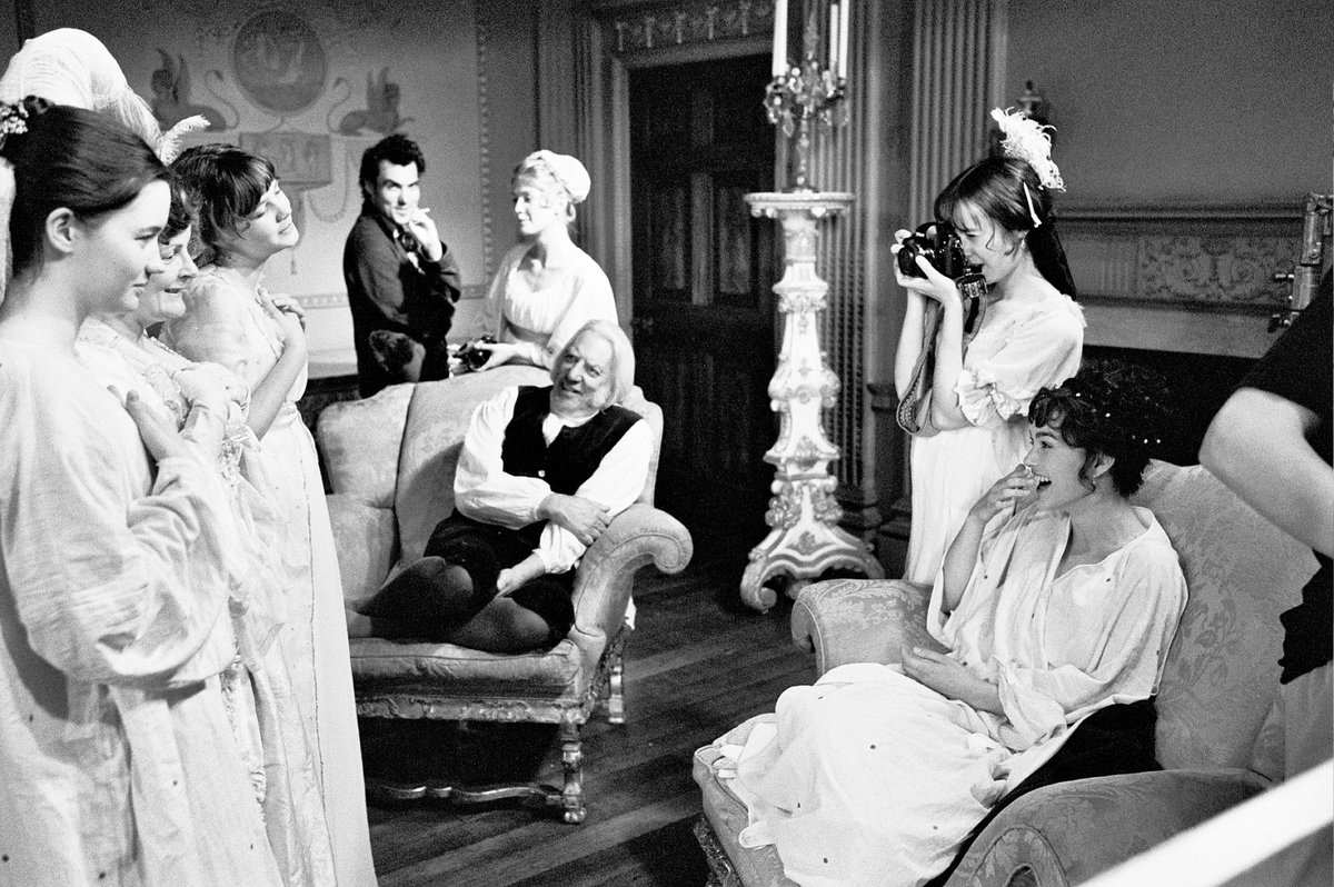 pandparchive's tweet photo. the cast of pride &amp; prejudice (2005) behind the scenes photographed by greg williams https://t.co/m97eKahsL8