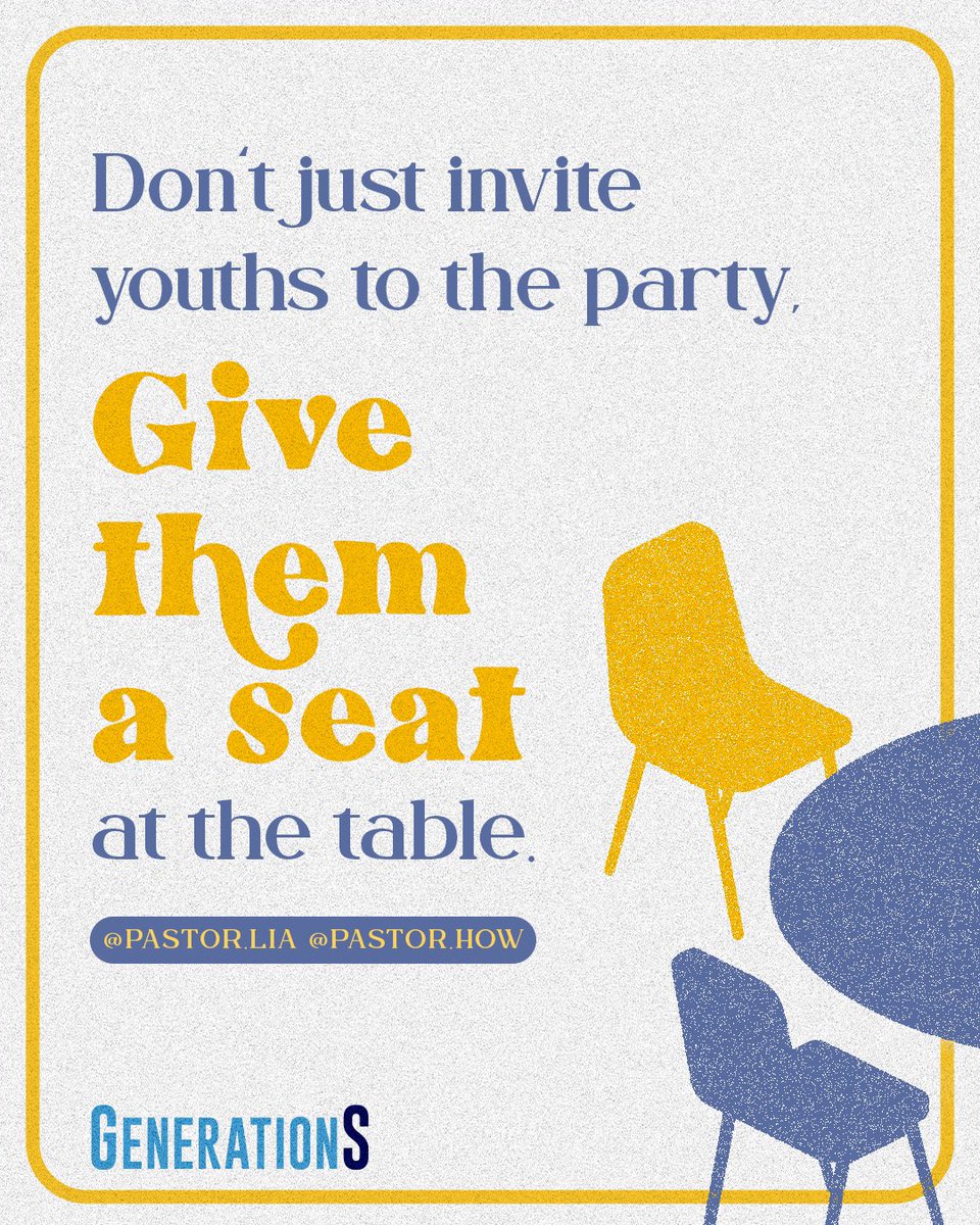 GenerationSmvmt's tweet photo. Championing youths goes beyond inviting them to the ‘party’, we’ve got to give them a voice and a vote! 

Start implementing their inputs. 
Start letting them make decisions. 
Start giving them the authority to make changes. 

Start today. 

#GenerationSmvmt https://t.co/ihWo9LL7ag