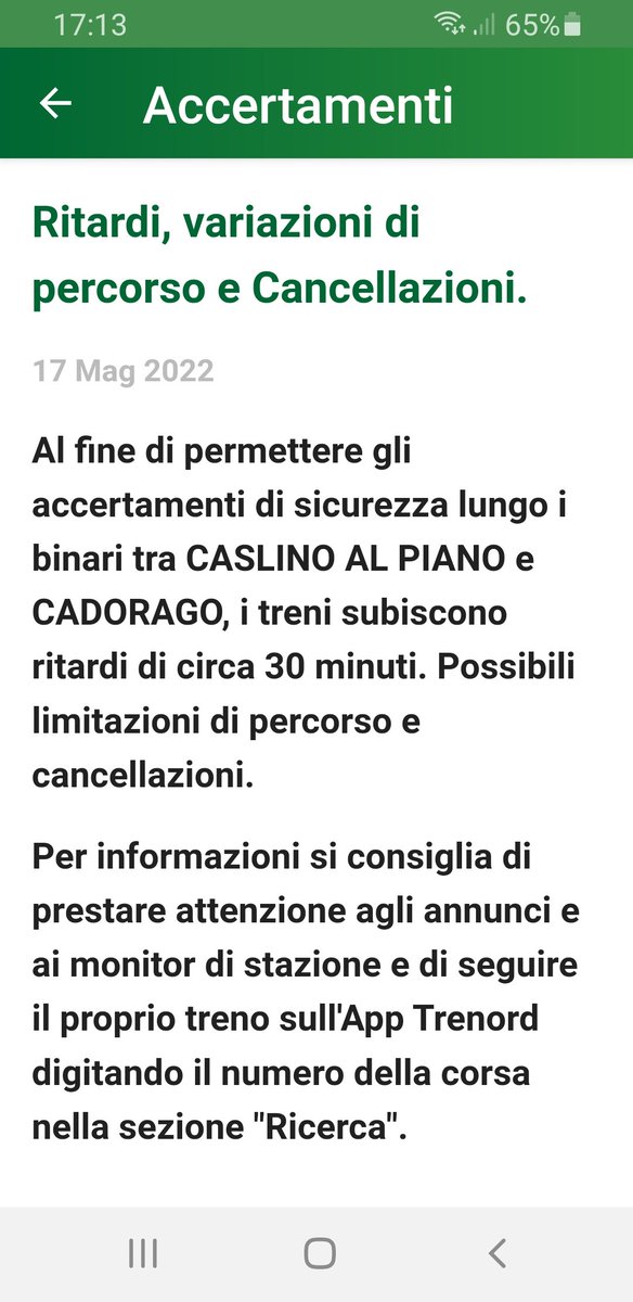 SUNSHINE73V's tweet photo. #trenord È una vergogna!! Ogni giorno così. Abbonamento pagato per poi scendere non si sa dove e arrangiarsi per tornare a casa! Restituite i soldi! Servizio zero!! #treni #trenord #vergogna https://t.co/q5YANcsqC7