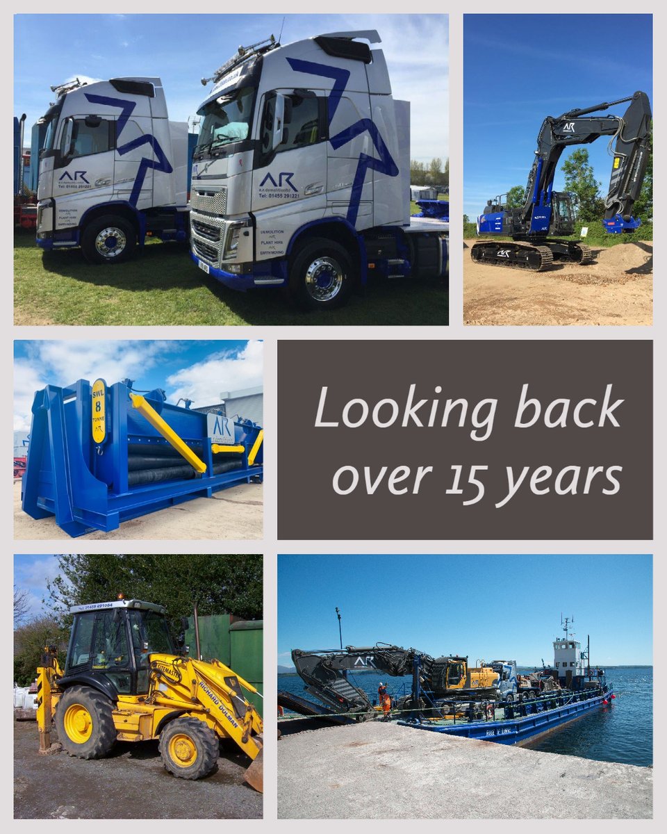 ardemolitionltd's tweet photo. Celebrating our 15th #anniversary! Looking back at some photos of our plant and machinery from over the years including our founder's early machine! #TheEnablingPartner #AR #demolition https://t.co/887SeKkx5A