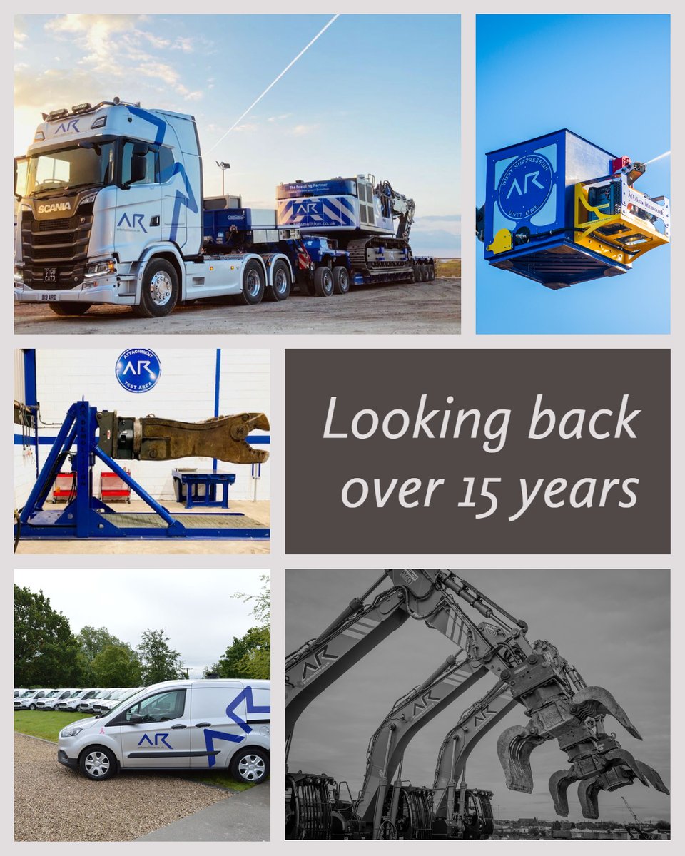 ardemolitionltd's tweet photo. Celebrating our 15th #anniversary! Looking back at some photos of our plant and machinery from over the years including our founder's early machine! #TheEnablingPartner #AR #demolition https://t.co/887SeKkx5A