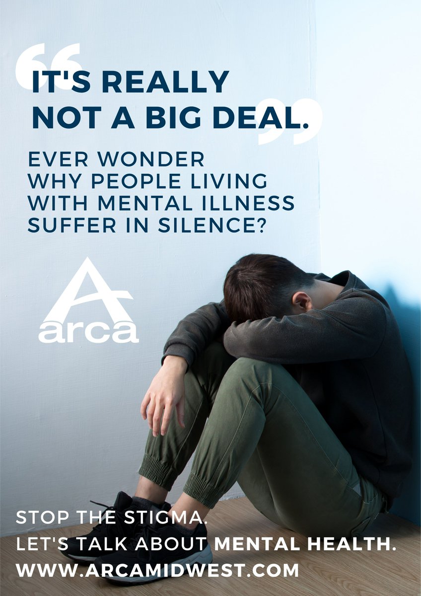 Don't suffer in silence we are here to help! 
Call today at 314-645-6840 or visit us online arcamidwest.com 
#mentalhealth #mentalillness #stopthestigma