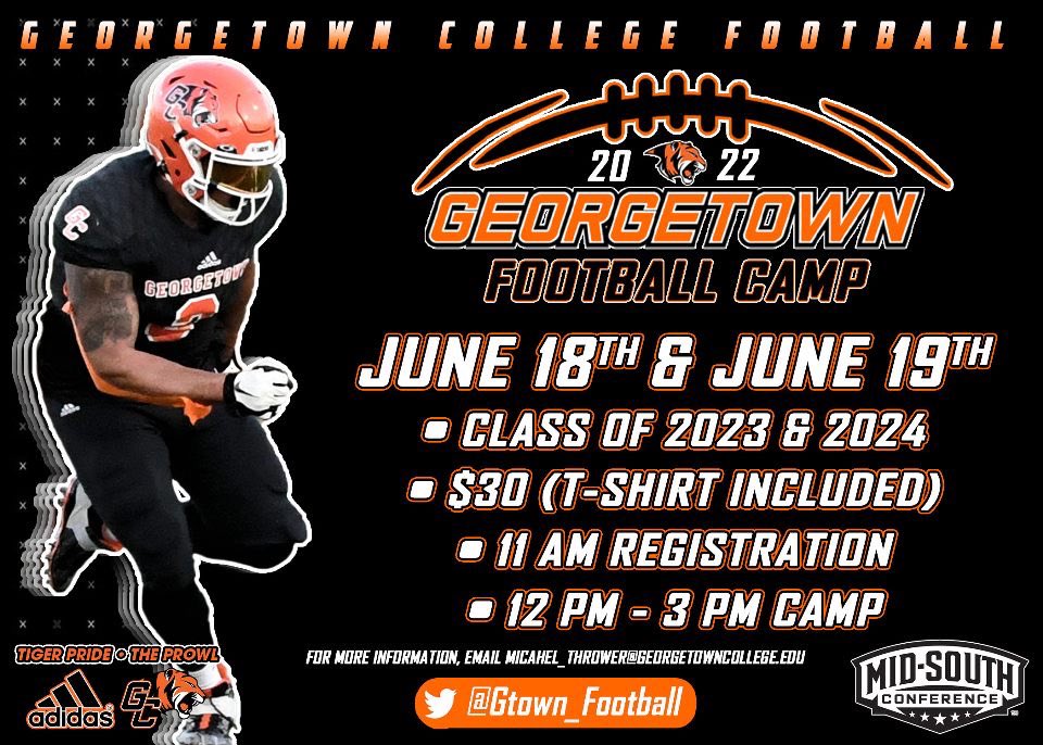 CoachDamGC's tweet image. 🚨🚨🚨Come get coached and evaluated by the best coaching staff in the nation! You don’t want to miss this opportunity! #TheProwl 🐅
@Gtown_Football 
Link: gogc.me/footballcamp