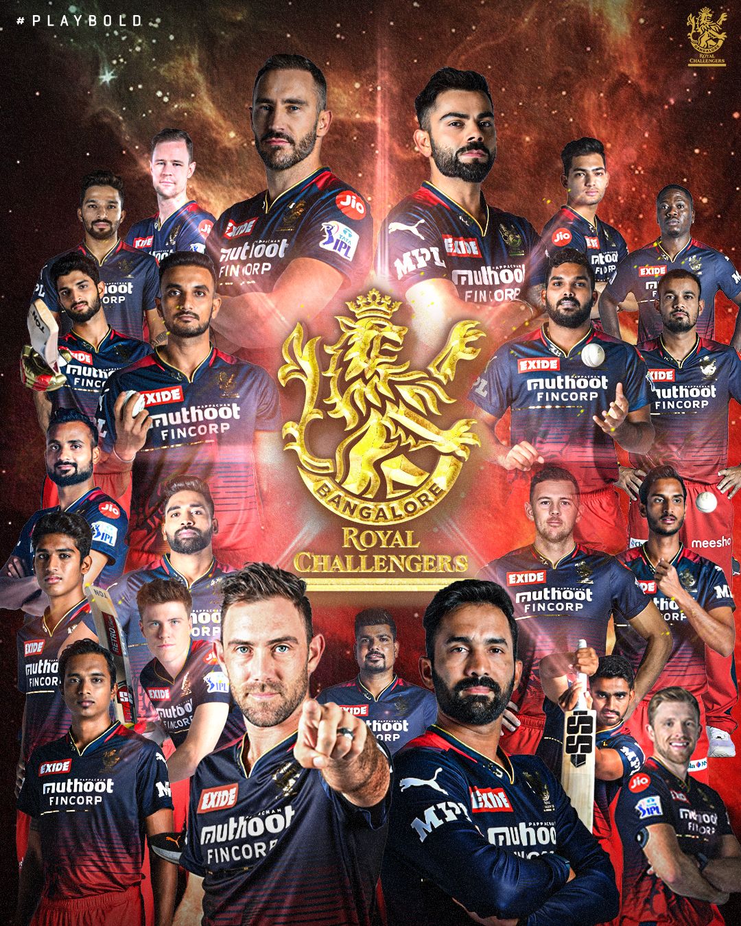 Royal Challengers Bangalore on Twitter: "ROYAL CHALLENGERS ASSEMBLE! 👊🏻🔥 ☝🏻 day to go for our final group match! 🥳 #PlayBold #WeAreChallengers #IPL2022 #Mission2022 #RCB #ನಮ್ಮRCB https://t.co/YG6IeYN7M7" / Twitter