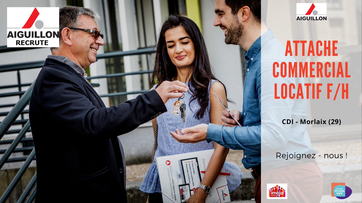 CatherineDemay's tweet photo. 📢Aiguillon Construction 🆁🅴🅲🆁🆄🆃🅴
Envie d’un nouveau challenge pour la rentrée de septembre. Devenez Attaché commercial locatif
👉Pour rejoindre notre super équipe de #Morlaix, c'est par ici: https://t.co/sPvNVE1lYm
#cdi #passezalouest #finistère  #emploi  #immobiliersocial https://t.co/AaihgjqETD