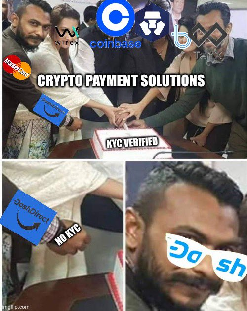 Dash_Community's tweet photo. Once you experience spending #Dash with #DashDirect without having to give up custody over your own funds or prove your identity, you'll see Dash is digital cash in a class of its own!⚡️💵 https://t.co/qGQEbFGr1J