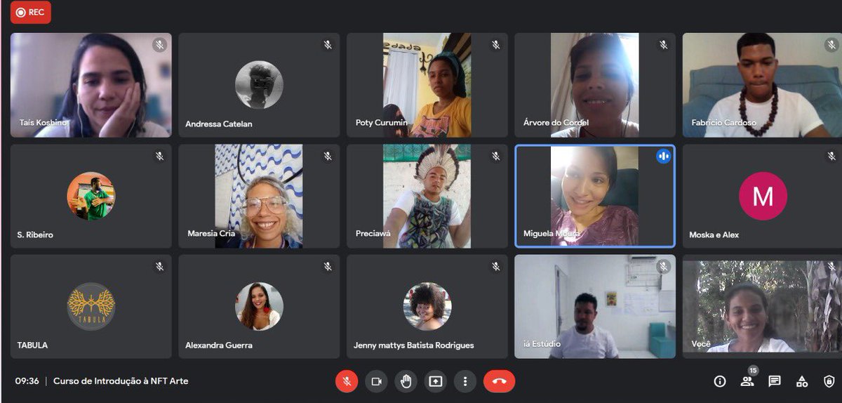 cryptomanifest0's tweet photo. Last Saturday we finished the first course of intro. to NFT art for a group of indigenous, black and favela artists from 5 states of Brazil. Our first action and the beginning of a collective work of social impact in these communities 🏹
Some images of the 3 days 🔥
#NFTproject https://t.co/MYOlSMQvhZ