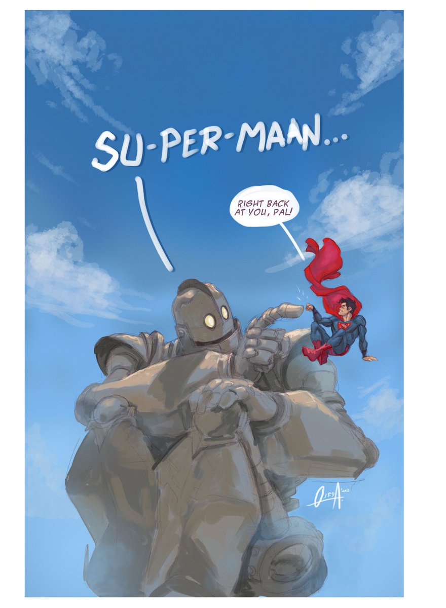 MisterMosterO's tweet photo. Did you guys see that new Multiversus trailer?
I just loved that the Iron Giant finally met his hero! Just had to do a quick sketch to get it out my system🤩

#warner #dccomics #multiversus #crossover #irongiant #superman #fistbump #brofist #mistermoster #joelojeda https://t.co/twpWTw5mg5