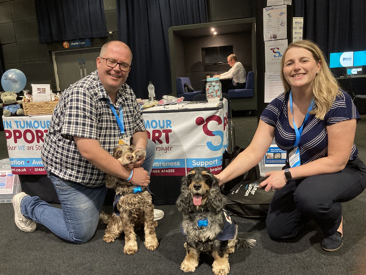 DCStubbs1's tweet photo. Had a visit off these to amazing 4 legged friends. South York’s Welfare Dogs. Even our four legged friends are supporting @BrainTumourSupp at #PFEW22 https://t.co/UZwyYNTqQS