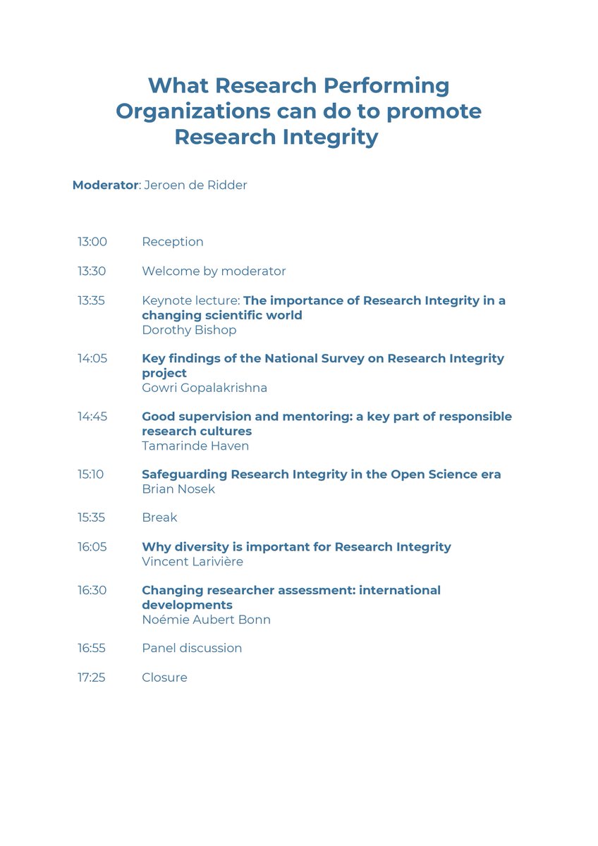 SurveyIntegrity's tweet photo. Join us (in person or virtually) at our free symposium on July 5th! We will welcome some wonderful speakers to discuss important issues related to the theme: What Research Performing Organizations can do to promote Research Integrity
Register here: https://t.co/vc2pkqOsCz https://t.co/BQL5fw5sDu
