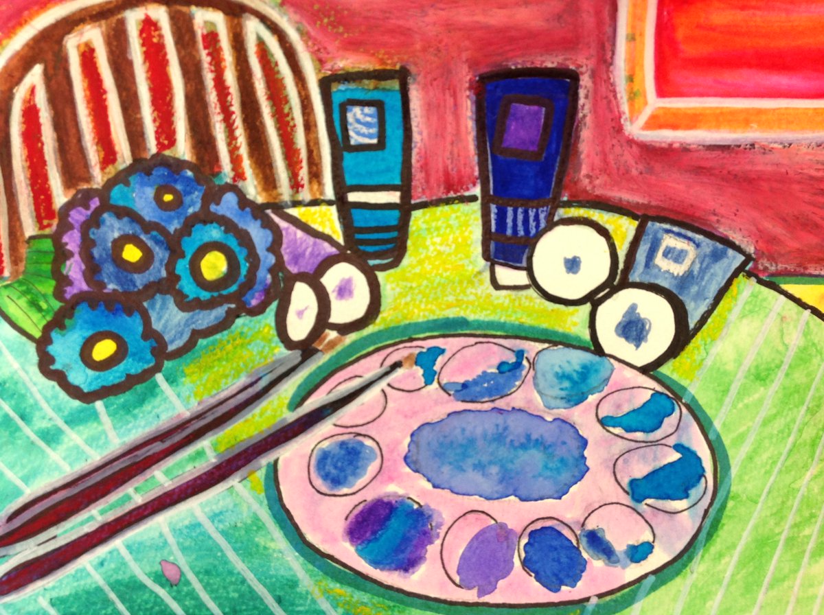 wtboearts's tweet photo. 6th Grade Matisse Inspired Still Lifes created in Mrs. Lettire's art class. @warrenschools https://t.co/j15LhUn9z8