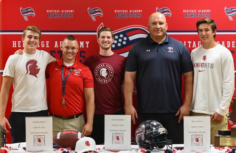 4 total signings in our 2022 class for football! What an accomplishment for a small school 8 man program! I am so proud of <a href="/LandonWride13/">Landon Wride</a> <a href="/zack_morin02/">Zack Morin</a> <a href="/KaiWilk5/">Kai Wilkinson</a> Southern Virginia is getting some studs! #nextlevelheroes #whosnext