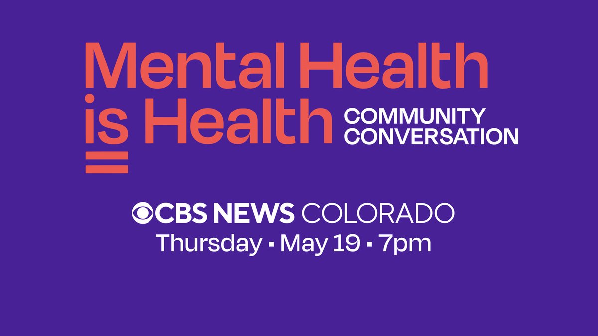 CBS4 is committed to improving mental health in our community by normalizing conversation about mental health and sharing resources. Please join us for a Community Conversation on #MentalHealthActionDay. You can stream the conversation on #CBSNewsColorado @CBSDenver <a href="/karenleightv/">Karen Leigh</a>