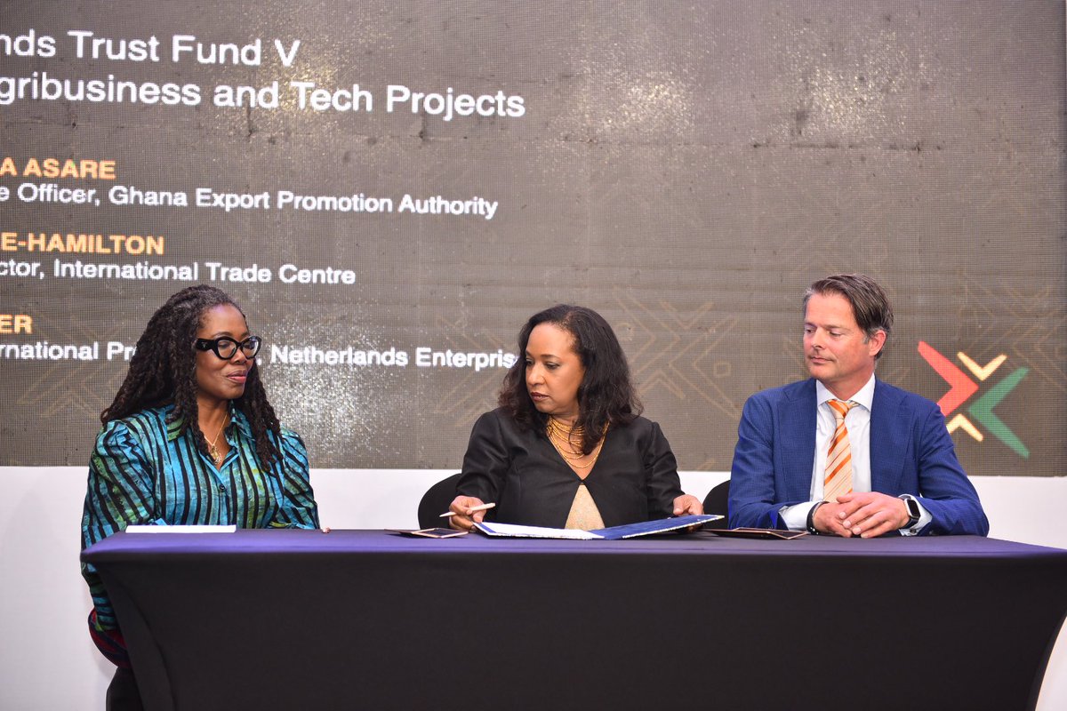 GEPAGhana's tweet photo. #SMEs play a key role in employing majority of the workforce in a country, for this reason  @GEPAGhana and @ITCnews are enthused about the signing of an MOU to officially launch a 4year project to  augment initiatives in Ghana’s tech and agribusiness sectors.

#wtpo2022accra https://t.co/rTZaxg2x3L