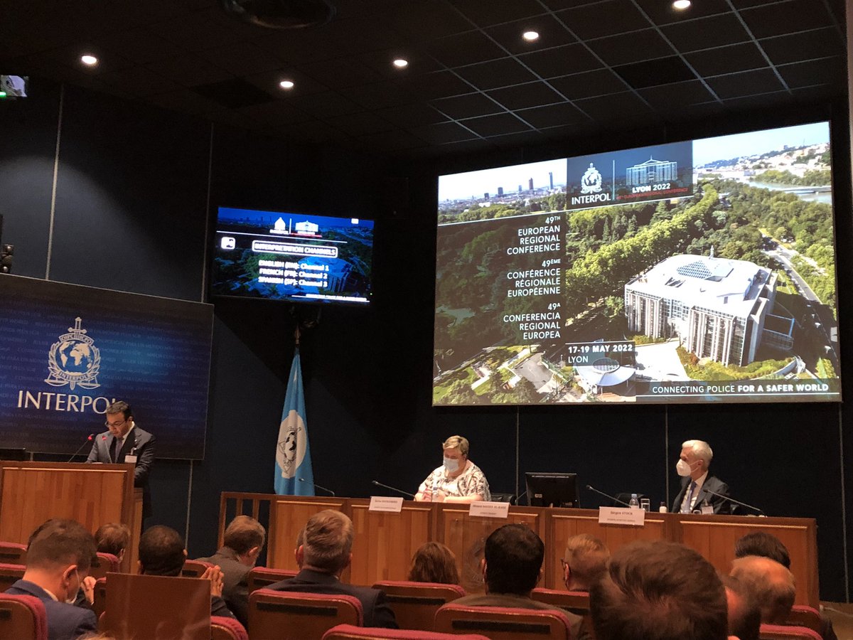 Lyon 🇫🇷#interpol Euroopa regionaalkonverentsil käsitletavad peamised teemad on seotud sõjaga Ukrainas ja sellega kaasnevad organiseeritud kuritegevuse ja julgeolekuohud.