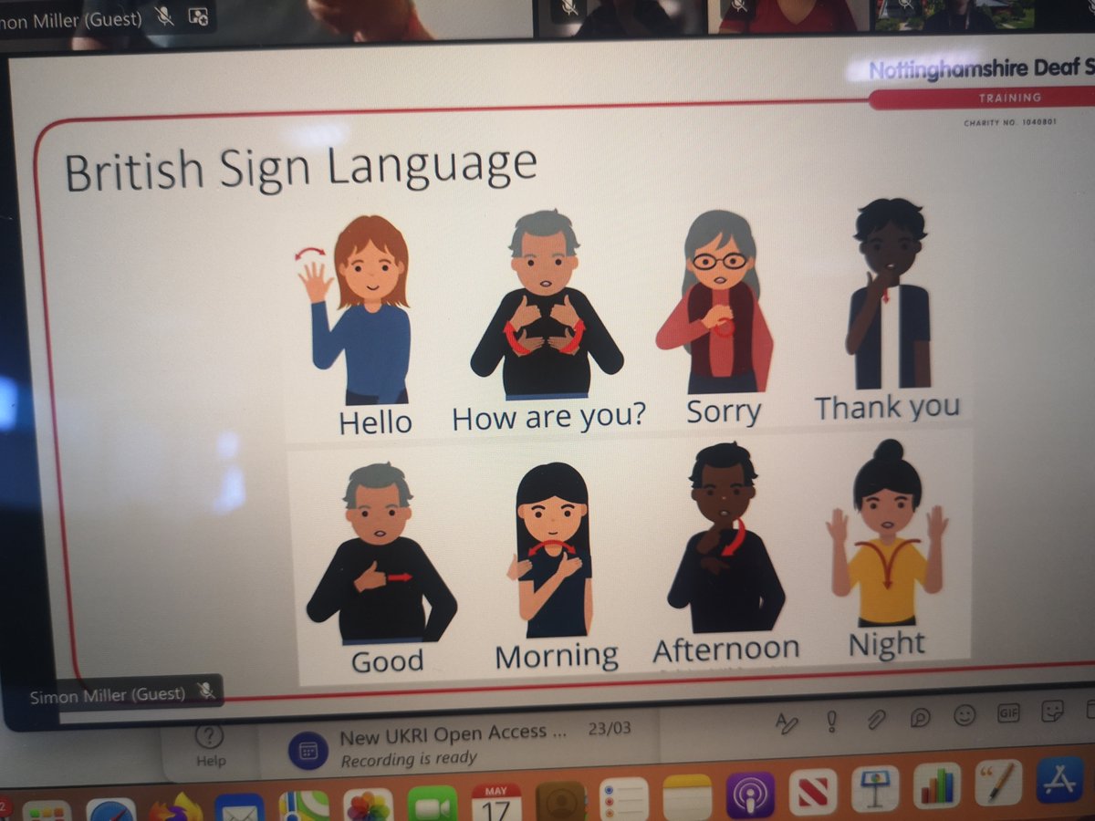 RBrociek's tweet photo. What an incredible experience to be taught sign language by Simon Miller from @nottsDeaf today. Thank you @UoNBiosciences and @NascArabidopsis for this opportunity!

#disabilityawareness #deafawareness https://t.co/ZHkYPwk32O
