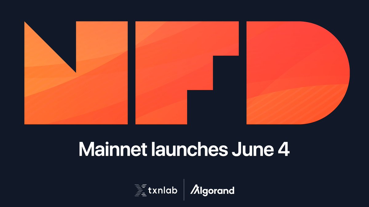 NFDomains's tweet image. The number one question we receive is &apos;wen mainnet!&apos;

We&apos;re happy to announce NFDs will be launching on #Algorand mainnet Saturday, June 4th 🎉

5:00pm EDT / 10:00pm GMT