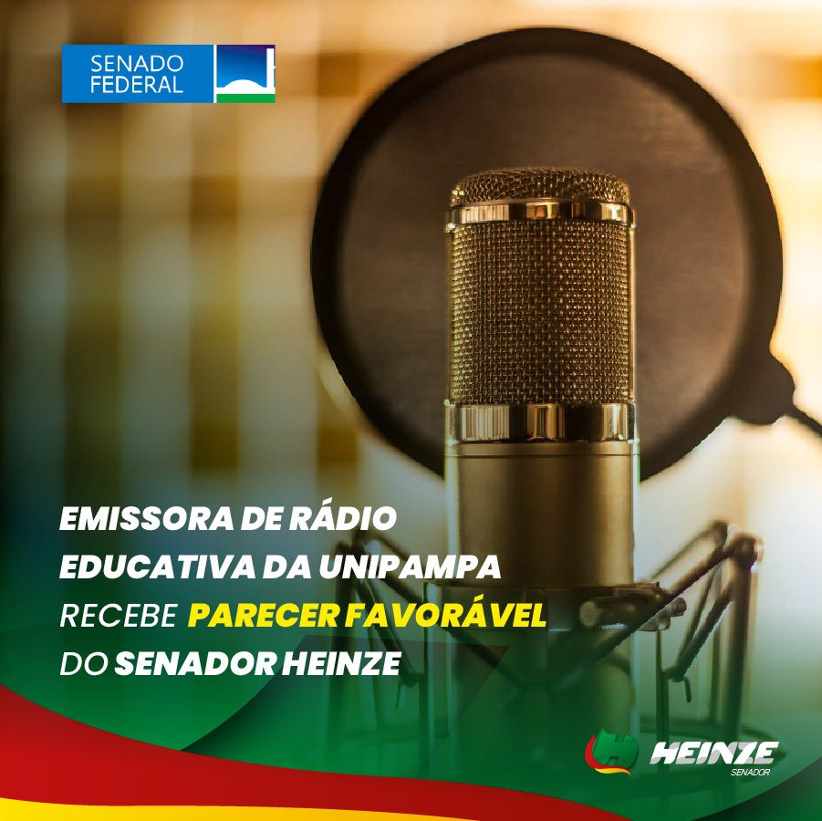 Heinzeoficial's tweet photo. 🎙️Educação é prioridade! Nesta semana apresentei o parecer do projeto de decreto legislativo que autoriza o funcionamento da rádio Unipampa. O próximo passo é incluir na pauta de votações da CCT.🔗 https://t.co/MpCcpHWeBD
#SegueOPassoDoHeinze #HeinzeResolve https://t.co/cAOIIv38f5