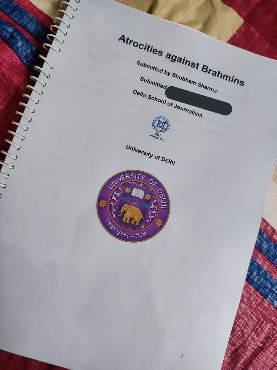 Shubham_fd's tweet photo. My dissertation on 'Atrocity against Brahmins'. I have tried to cover the plight of Brahmins in more than 130 pages. Although, not even 1000 pages will be enough to tell how they are being killed for their janeyus and identity. https://t.co/aWREZr0OWu