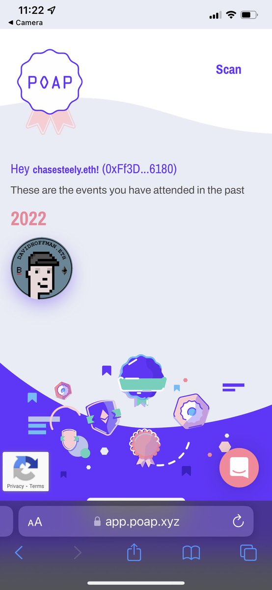 First POAP! Awesome meeting the <a href="/bankless/"></a> duo at the Permissionless conference.

<a href="/TrustlessState/">David Hoffman</a> <a href="/RyanSAdams/">RYAN SΞAN ADAMS - rsa.eth 🦄</a>