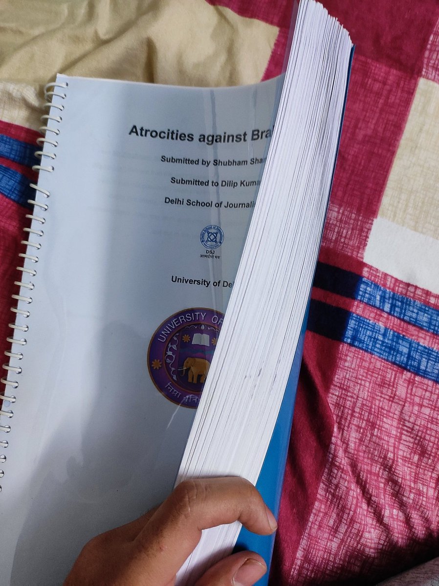 Shubham_fd's tweet photo. My dissertation on 'Atrocity against Brahmins'. I have tried to cover the plight of Brahmins in more than 130 pages. Although, not even 1000 pages will be enough to tell how they are being killed for their janeyus and identity. https://t.co/aWREZr0OWu