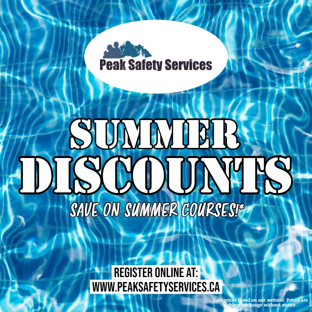 SUMMER SALE!!! Check our website out for discounts on courses this summer! peaksafetyservices.ca. 

#discountedtraining #summersale #firstaidandcpr #BLS #ACLS #PALS #peaksafetyservices #SafeTodayHomeTonight