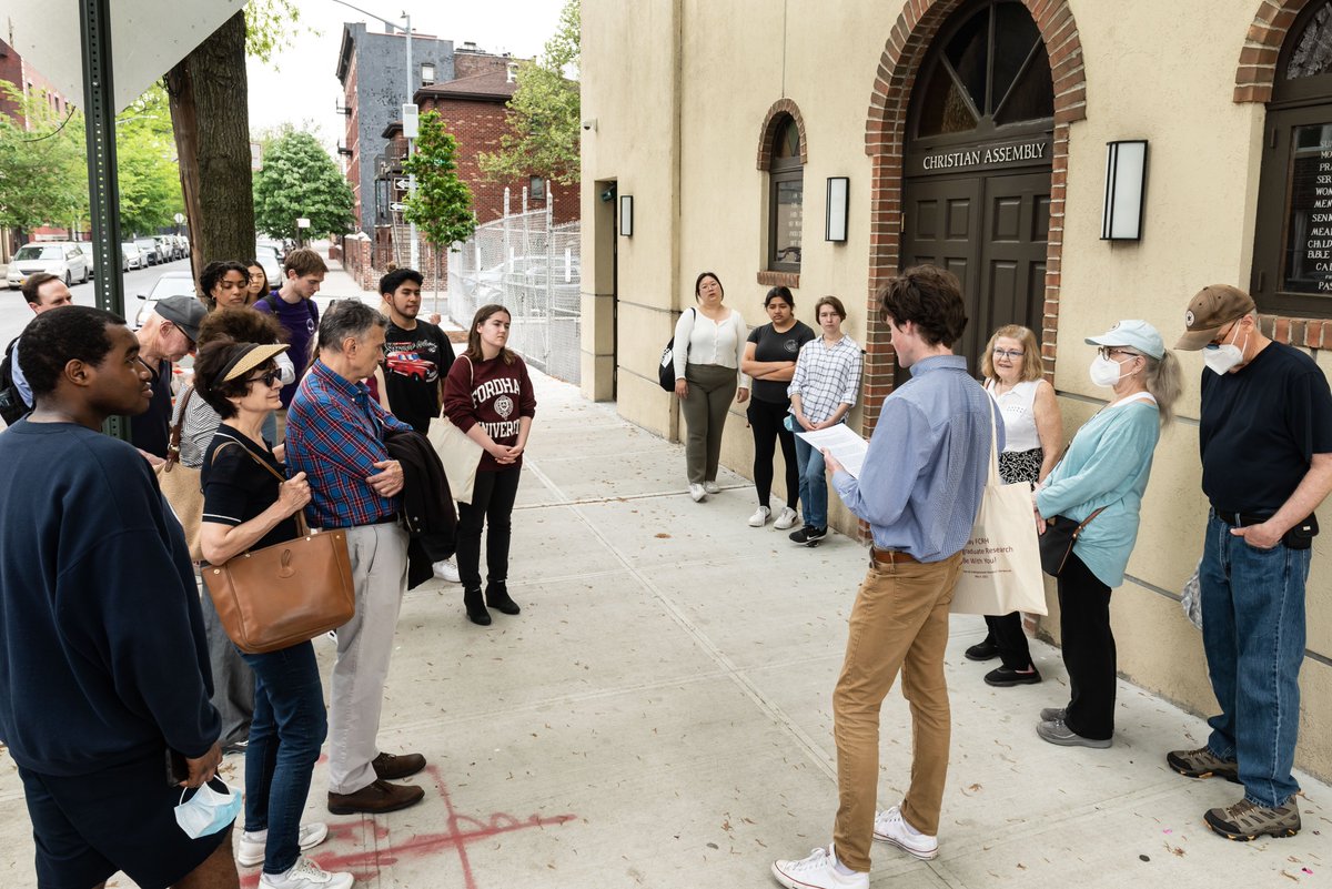 CRCfordham's tweet photo. Huge thanks to everyone who joined us this past Saturday for Urban Religion. 2021-2022 Duffy Fellow &amp; @FordhamNYC '23 @benedict_reilly introduced us to the religious histories &amp; landscapes of a few Bronx neighborhoods near the Rose Hill campus. https://t.co/CTozMw0LeZ