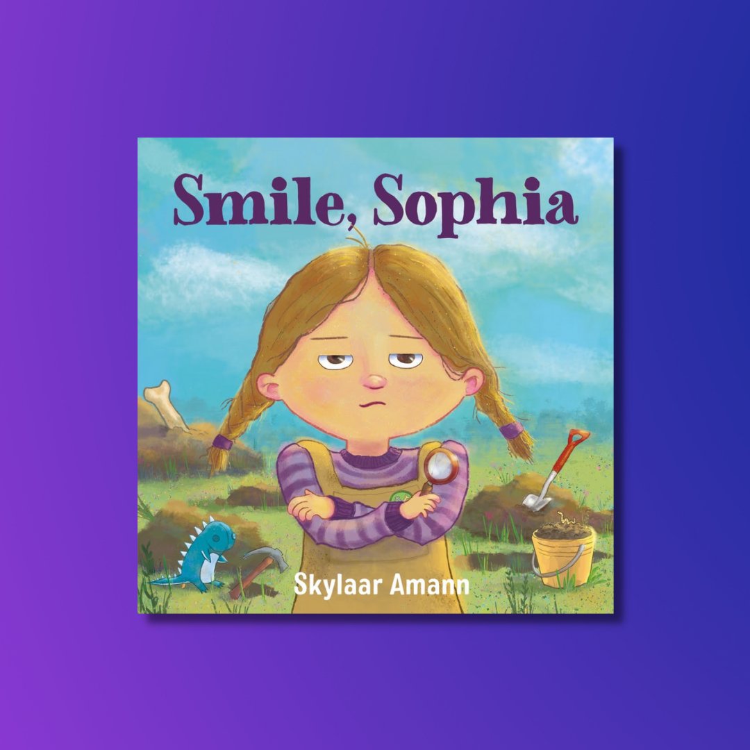 MacKidsBooks's tweet photo. In SMILE, SOPHIA, a smart, relatable picture book by author/illustrator @SkylaarA, a serious dino-loving little girl just doesn't feel like smiling...and that's okay 🦕https://t.co/qCHTKp6fTu https://t.co/Nc5zXvprx2