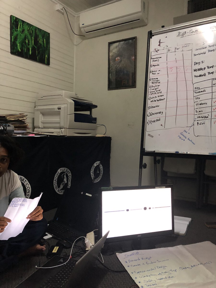 Planning session before doing the fun stuff #Fieldwork #FijiBatResearch #PhDStudy