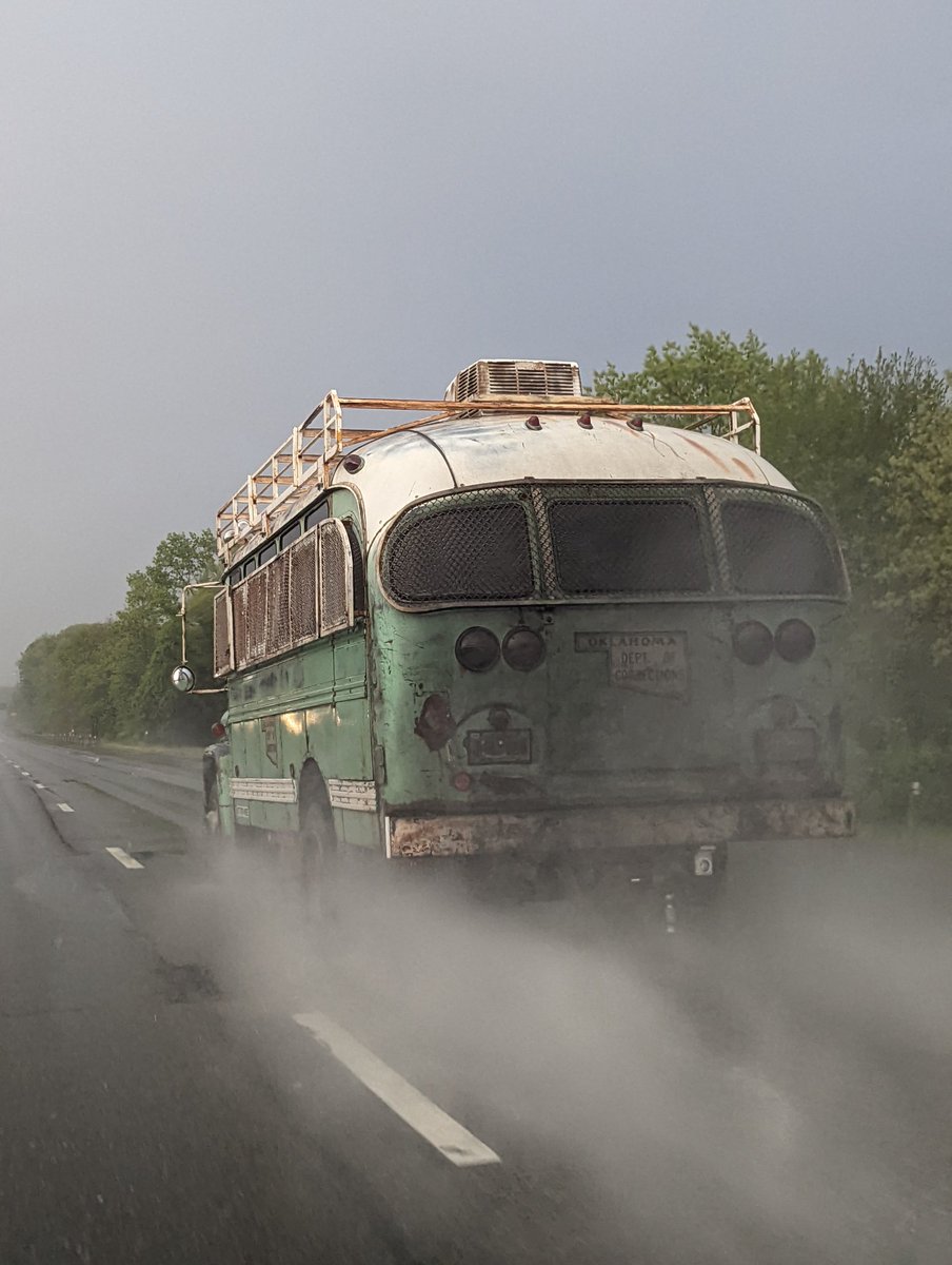 AZN_Farmtruck's tweet photo. Driving this #prisonbus cross-country is something else! 😳🤠 #whiteknuckledriving #greenlizard
We'll see you guys at #newenglanddragway for some #localsonly #smalltire racing!
#noprepkings #streetoutlaws #farmtruckandazn https://t.co/fgF6afpzWi