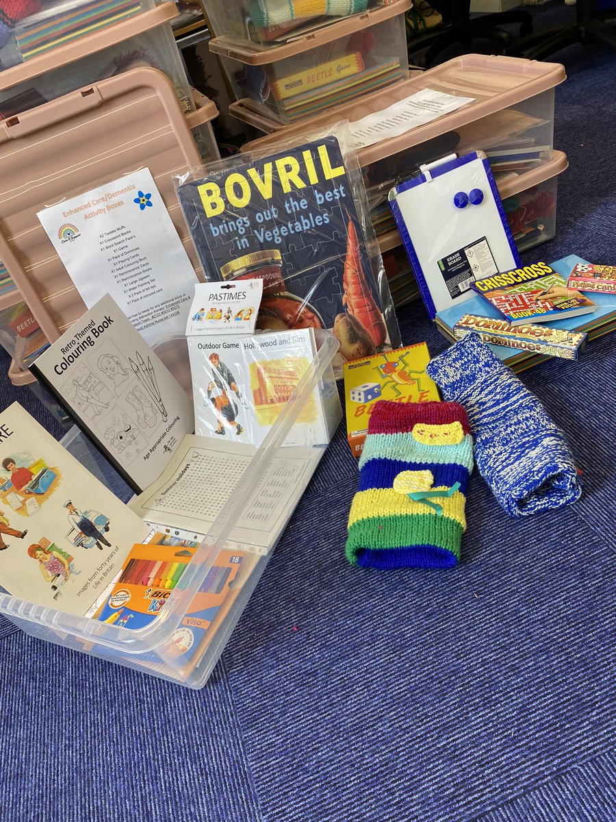 EnhancedCareRBH's tweet photo. Joy and David visiting the wards today dropping of distraction therapy/activity box’s, some pictures taken with ward staff happily receiving them . 😊🌈🙌#DAW2022 #admiralnurse #DementiaActionWeek2022 #MeaningfulMay @boltonnhsft @Joyredwood2 @Cathypacific81 https://t.co/90dRlztFrk