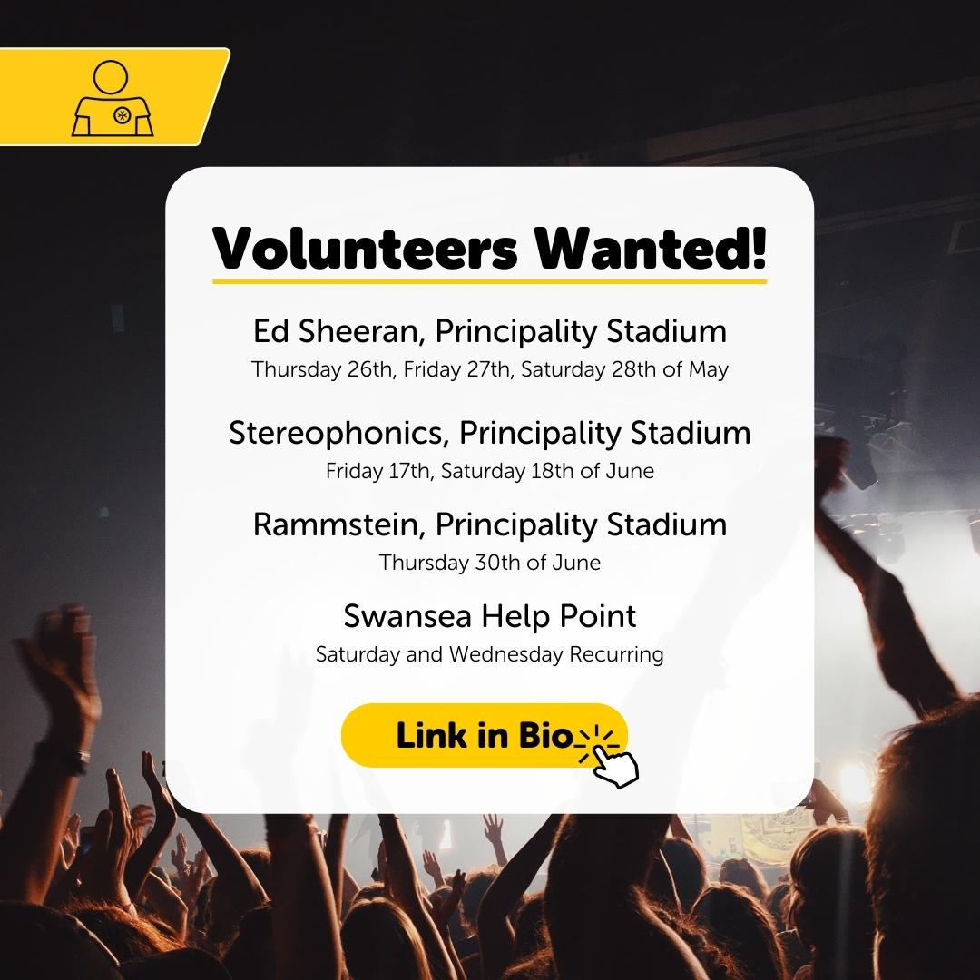 Can you help us keep people safe at events in Wales?

Sign up here 👉bit.ly/37VkFT0