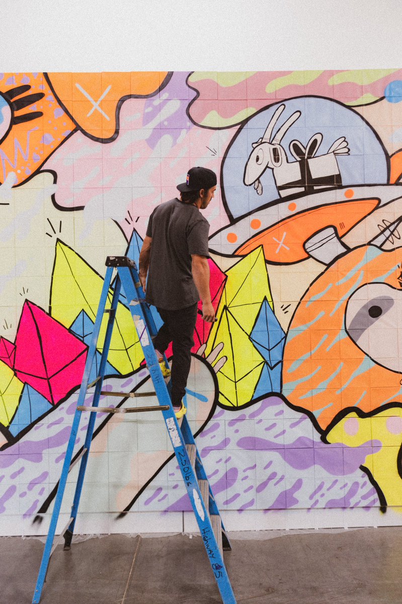 This project has been in the works for 9 months and seeing it come to life has been such a cool experience. Beyond grateful to get the opportunity to work with <a href="/garyvee/">Gary Vaynerchuk</a> and <a href="/veefriends/">VeeFriends</a> can’t wait to see this mural up at <a href="/veecon/">VeeCon</a> this week. Dream come true.