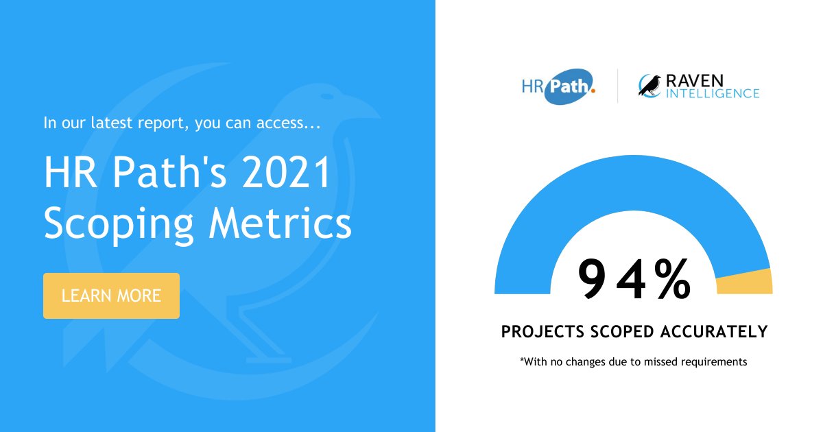 ravenintell's tweet photo. Raven’s peer review data shows that 94% of @HR_Path's projects were scoped accurately in 2021 (with no change due to missed requirements)! ⭐

Check out more HR Path metrics in Raven’s Guide to @successfactors Top Implementation Partners: https://t.co/VKAQx6HAC8

#HRPath https://t.co/Zm4klMgE4t