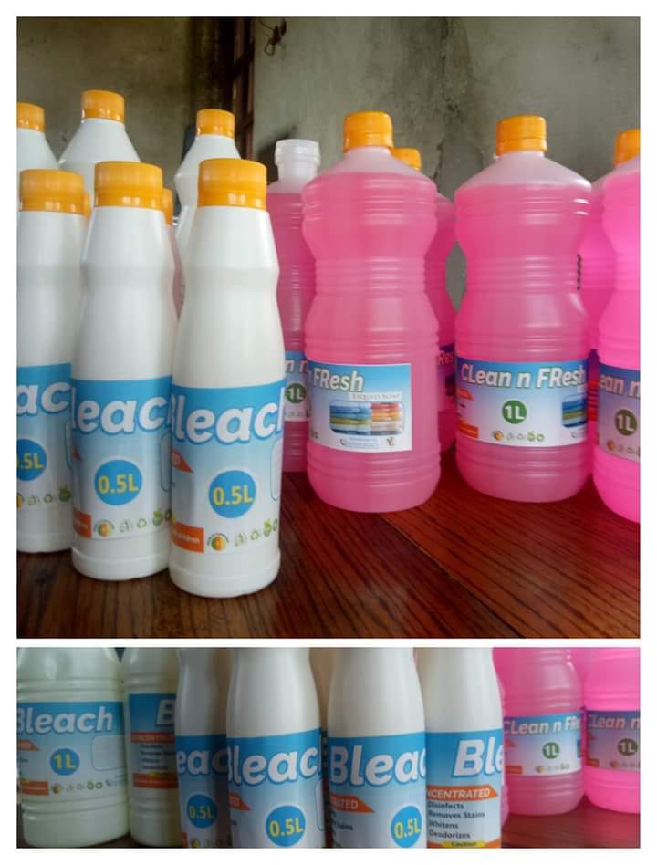 Shrec's chlorine bleach and liquid soap... Shop owners, pressing houses or shops, snacks and restaurants, rush and get yours at wholesale price with delivery at your doorstep
